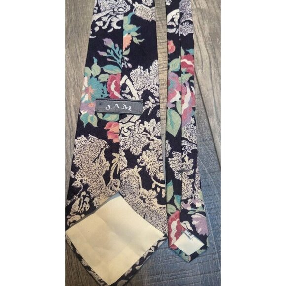 Men's‎ Tie J.A.M. Paisley Floral Print Pastel Color Y2k Rare - Picture 10 of 10
